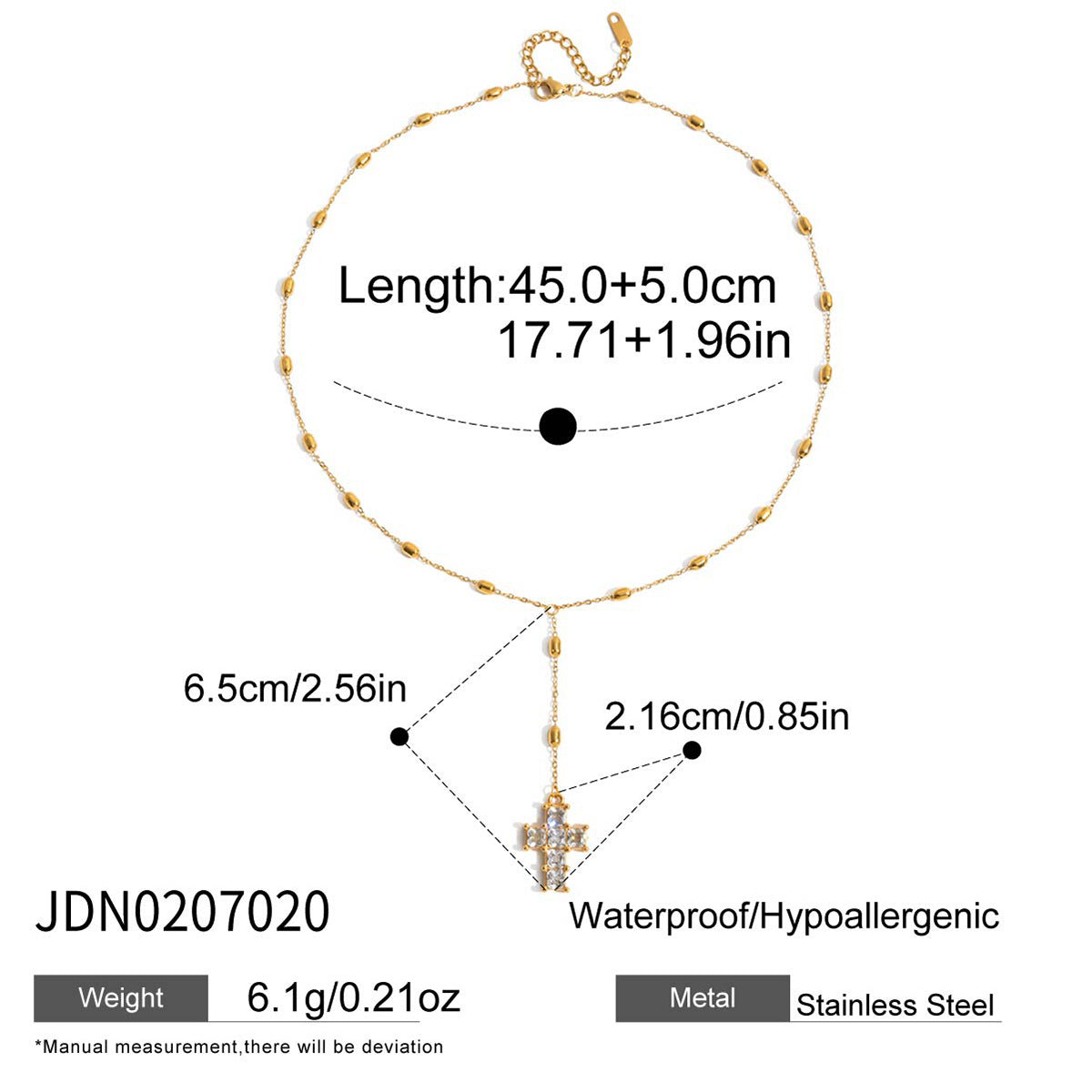 Stainless Steel Zircon Y-Chain Light Luxury Long Necklace Titanium Steel Jewelry for Women High-End Autumn Winter Sweater Chain