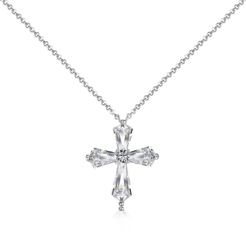 INS Style S925 Sterling Silver Necklace for Women with Zircon Inlay, Personalized Fashion Versatile Women's Collarbone Chain, Direct from Manufacturer