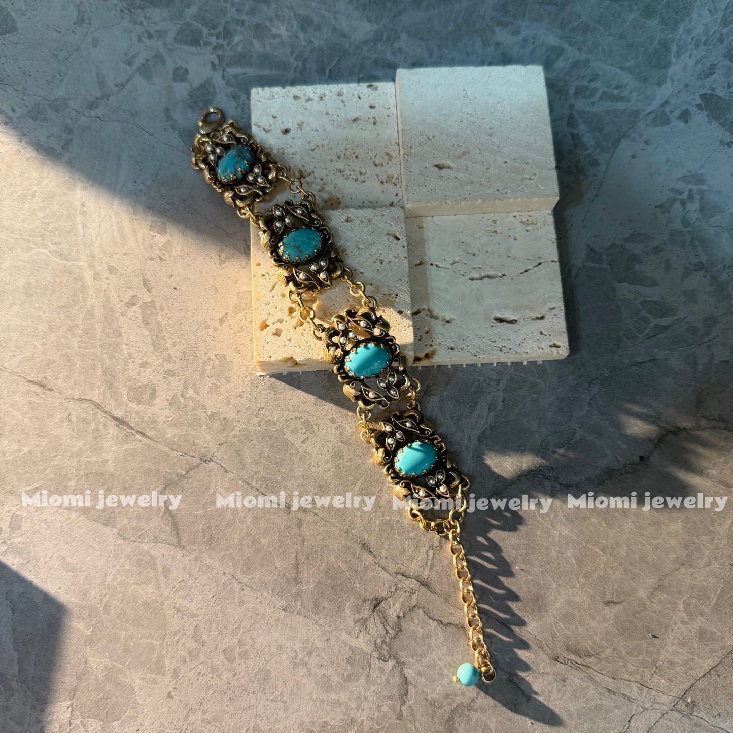 Miomi natural turquoise vintage bracelet