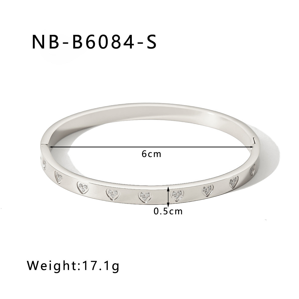 Hot-Selling Zircon Heart-Shaped Quadrilateral Geometric White Zircon Green Zircon Titanium Steel Real Gold Plated Color-Retaining Jewelry Bracelet