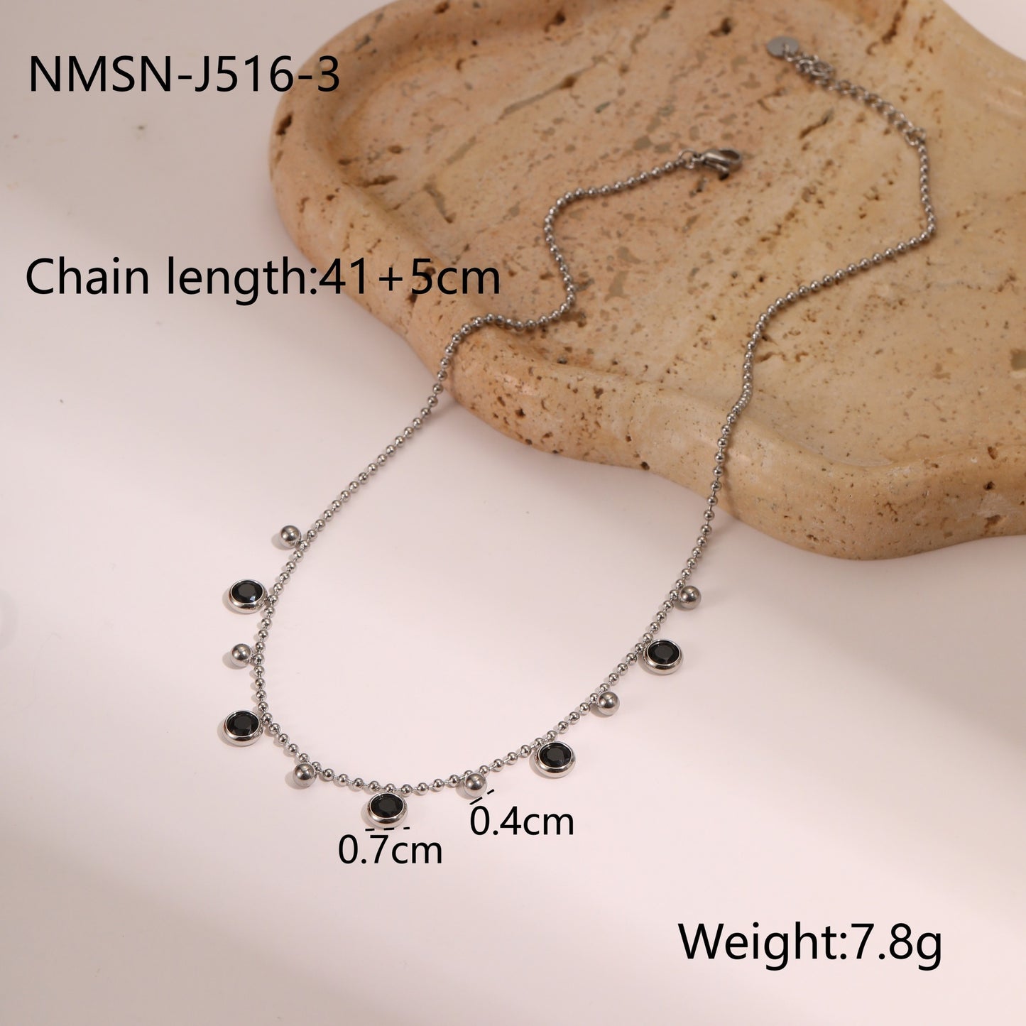 Trendy Zircon Tassel Stainless Steel Necklace 18K Gold Plated Light Luxury High-End Jewelry Wholesale