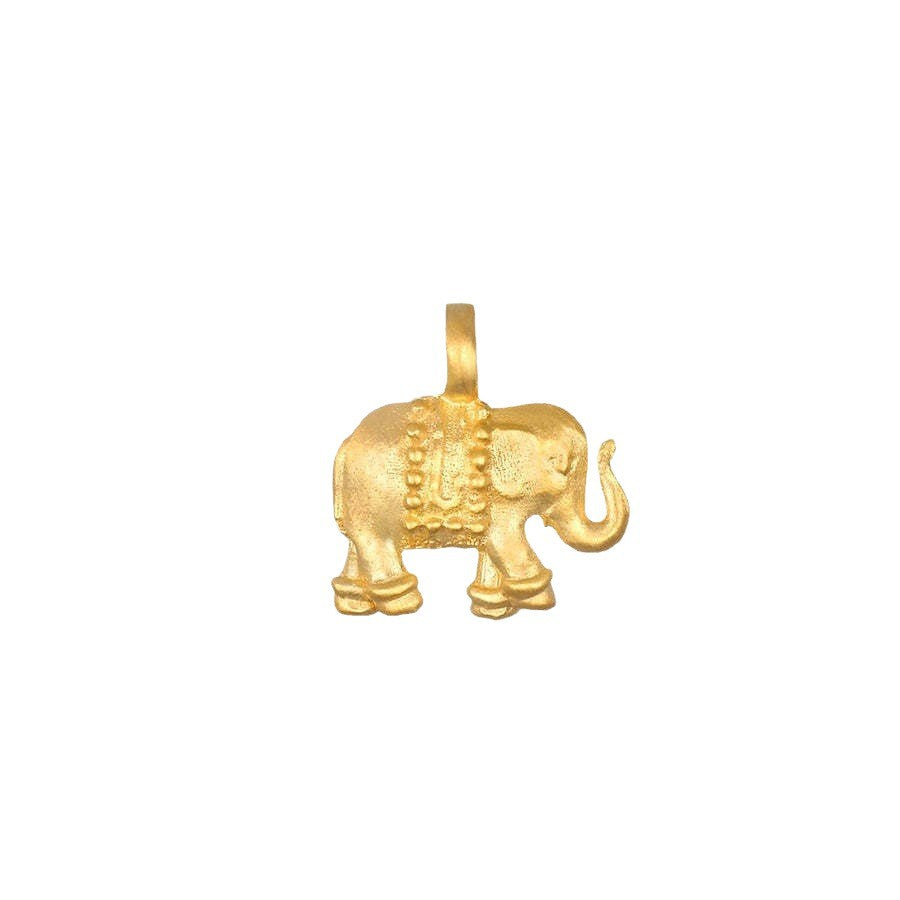 DIY Stainless Steel Mini Elephant Lotus Heart Single Pendant Necklace Furnace Vacuum Electroplating 18K Gold Color Retention