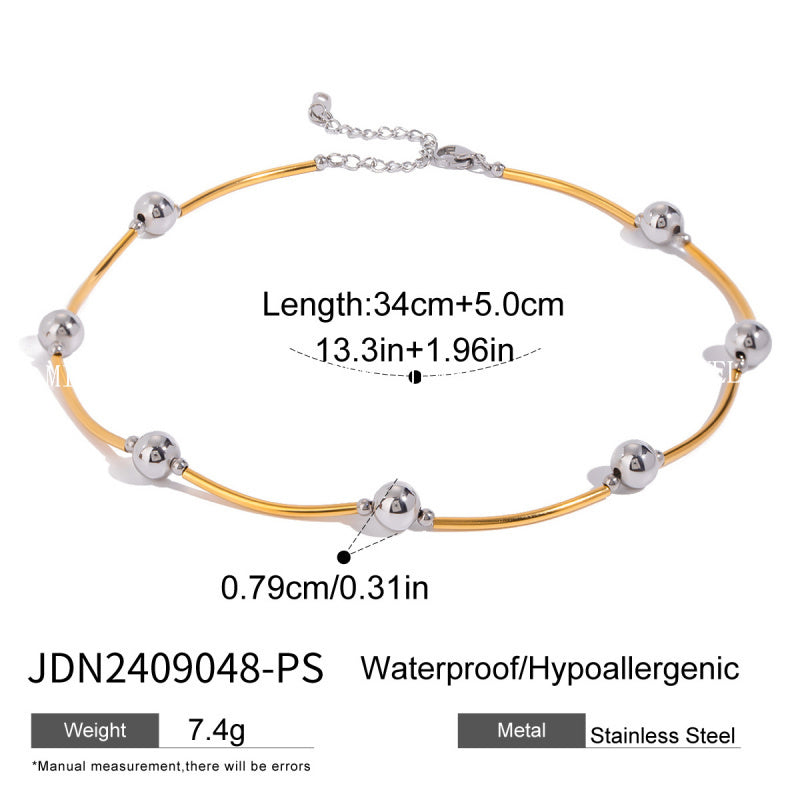 Five-Pointed Star Stainless Steel Necklace Light Luxury Niche Jewelry for Women High-End Titanium Steel Bracelet Accessories