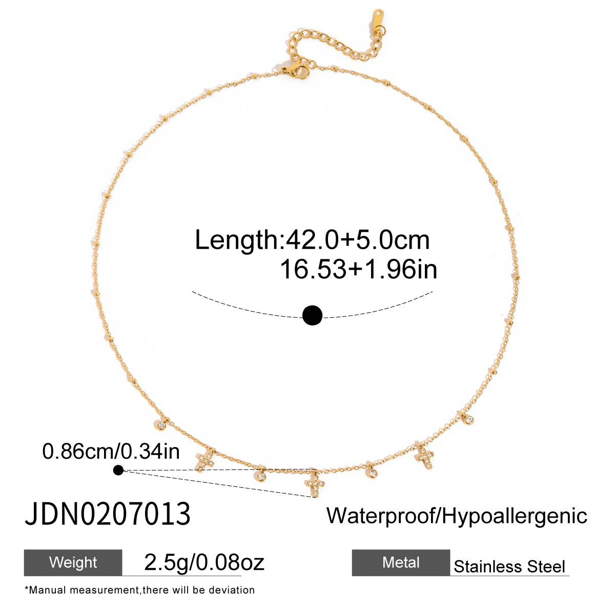 Titanium Steel Zircon Necklace for Women, Light Luxury High-End Clavicle Chain, Non-Fading Stainless Steel Jewelry