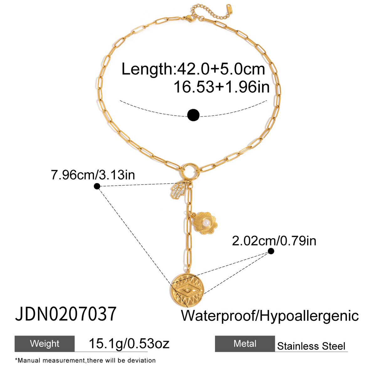 Titanium Steel Cross Long Necklace Light Luxury High-end Y-shaped Chain Stainless Steel Jewelry Sweater Chain