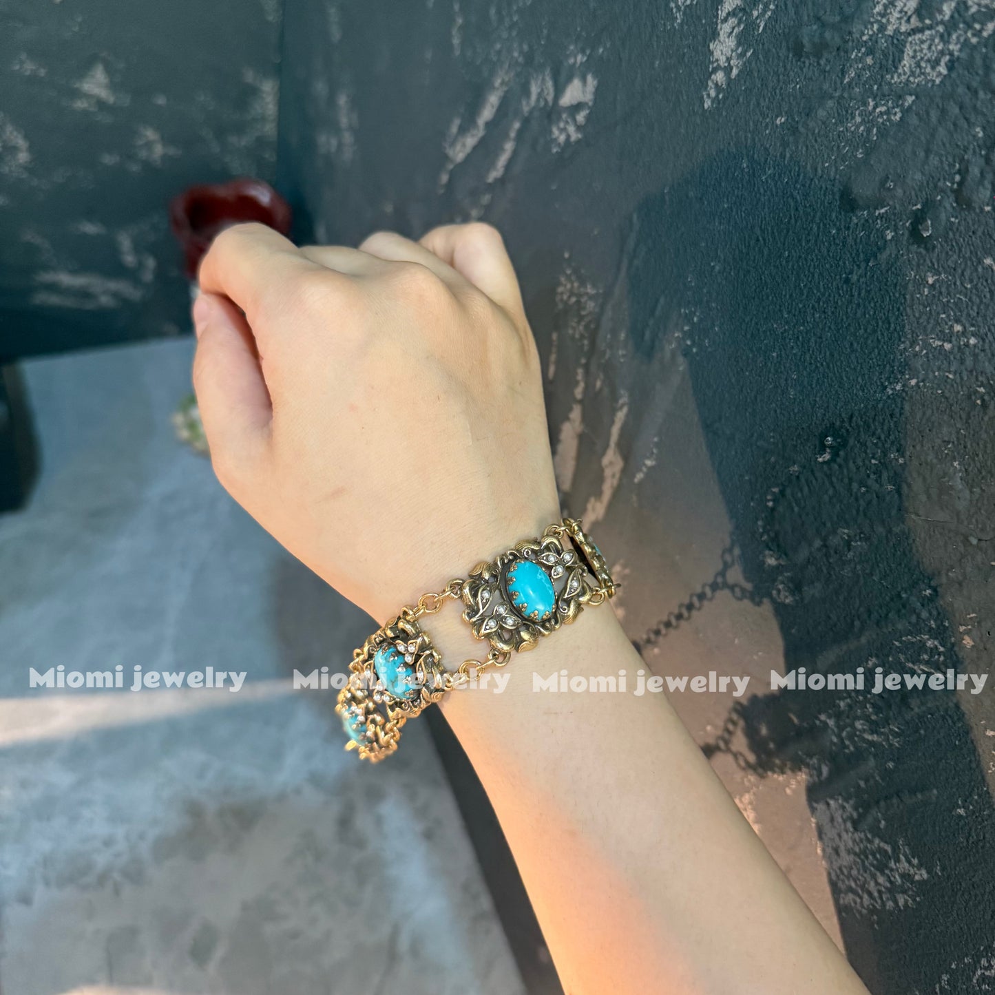Miomi natural turquoise vintage bracelet
