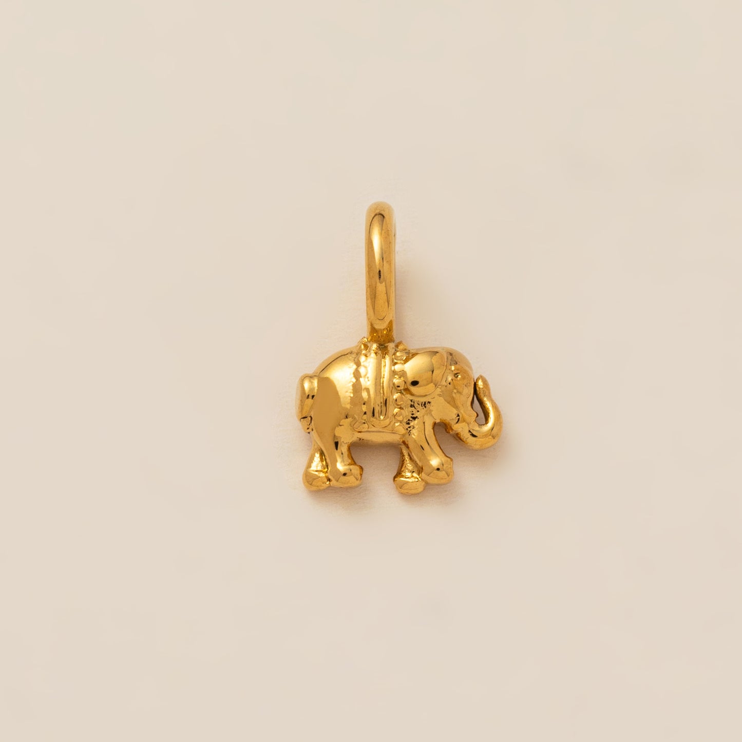 DIY Stainless Steel Mini Elephant Lotus Heart Single Pendant Necklace Furnace Vacuum Electroplating 18K Gold Color Retention