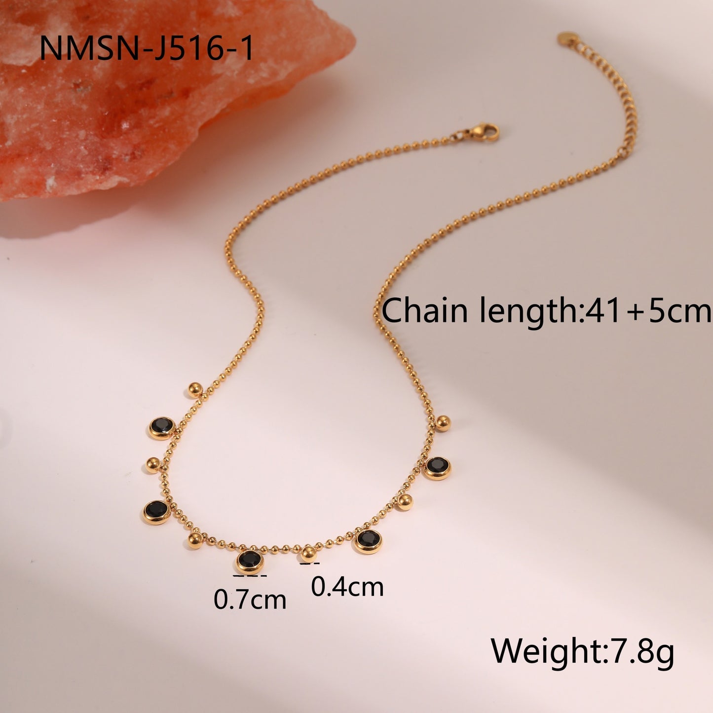 Trendy Zircon Tassel Stainless Steel Necklace 18K Gold Plated Light Luxury High-End Jewelry Wholesale