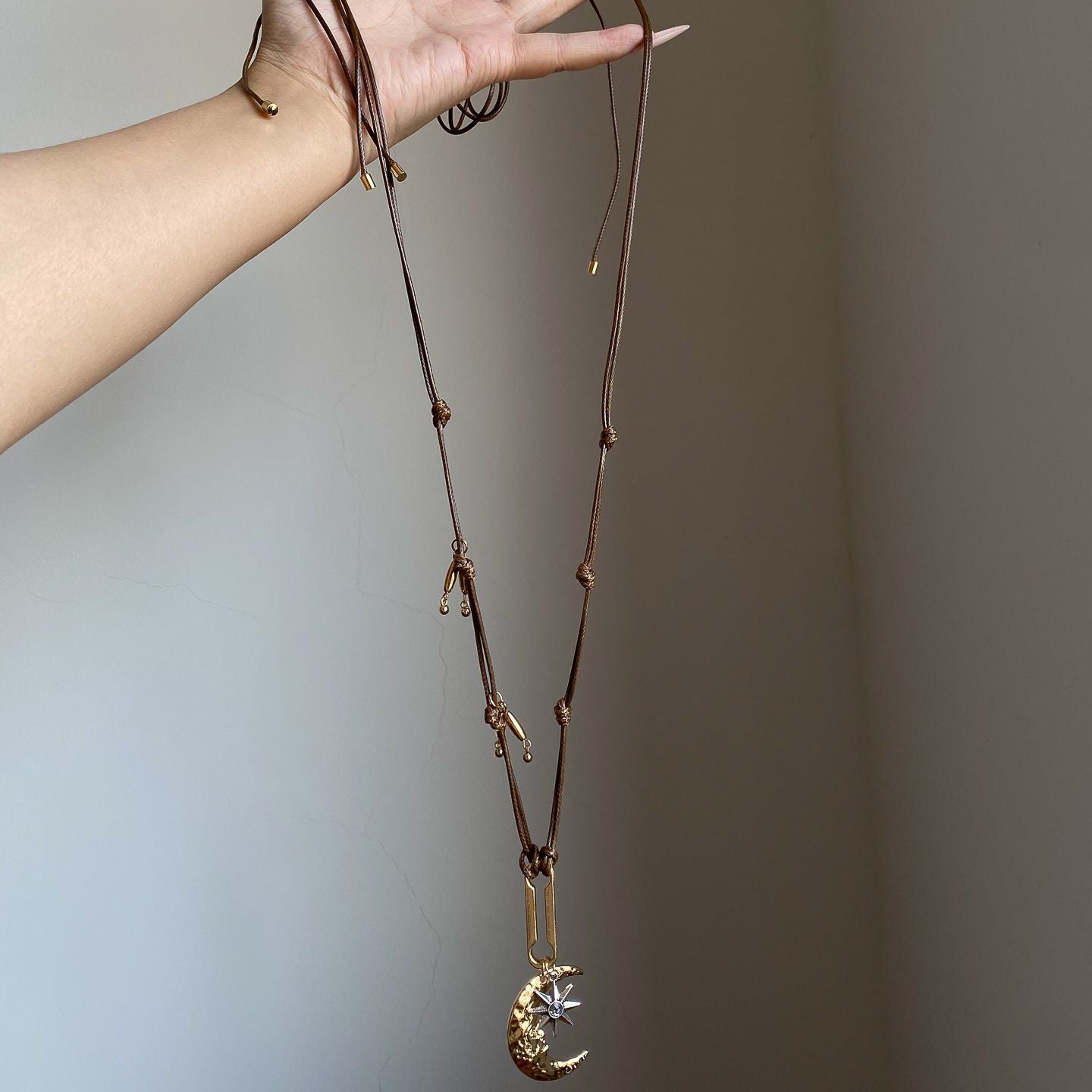 Moon star necklace witch whimsical
