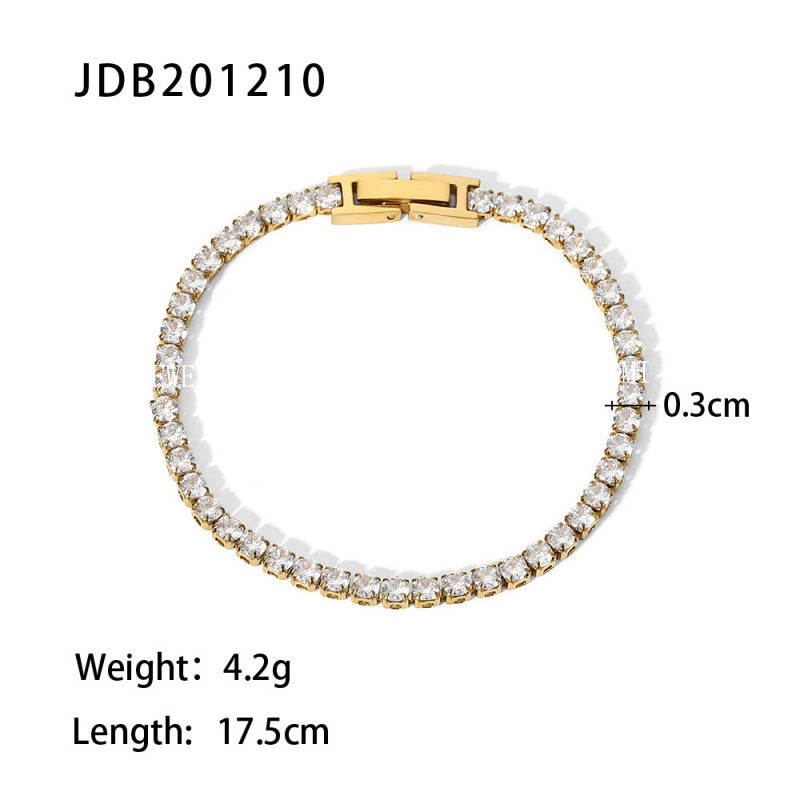 Stainless Steel Bracelet for Women, Non-Fading Jewelry, Light Luxury High-End Feel, Titanium Steel Hand Accessories