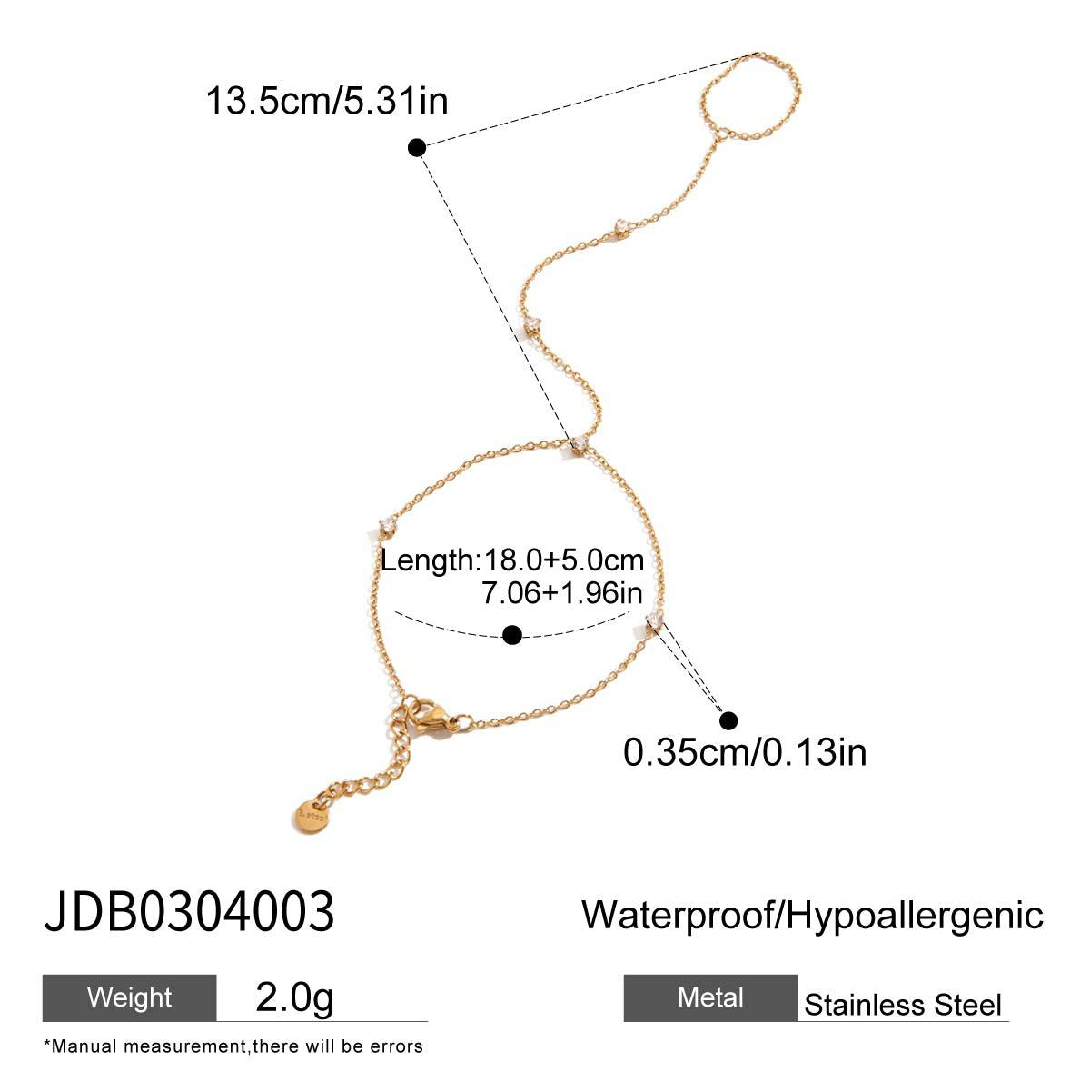 Jie Ding Stainless Steel Rhinestone Buckle Bracelet Light Luxury High-Grade Jewelry Women's Non-Fading Titanium Steel Ornament