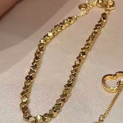 Pure Silver S925 Broken Silver Bracelet High-End Light Luxury Niche Temperament Versatile Bracelet Jewelry