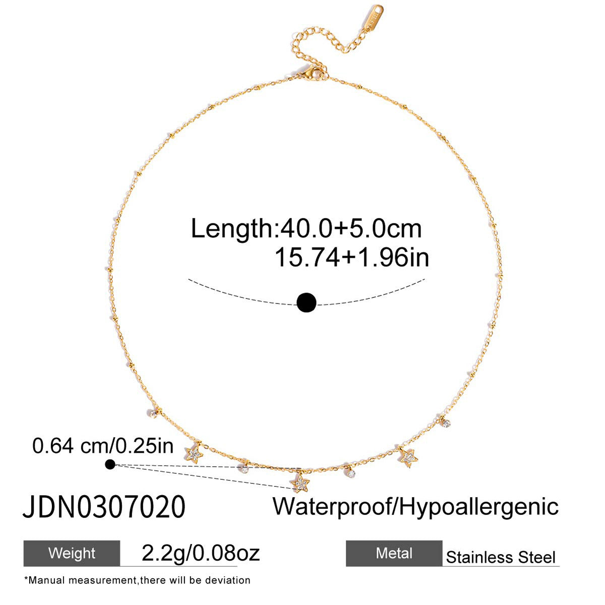 Titanium Steel Zircon Necklace for Women, Light Luxury High-End Clavicle Chain, Non-Fading Stainless Steel Jewelry