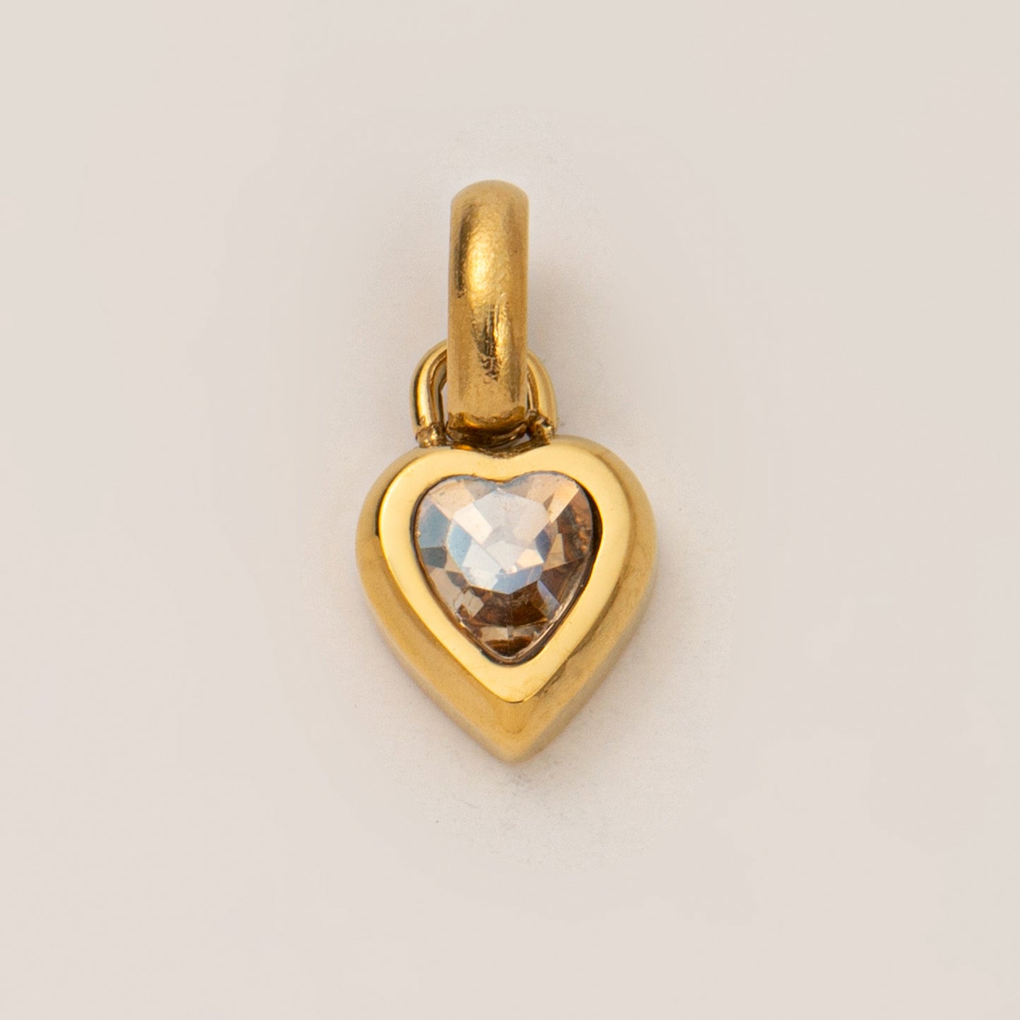 DIY Titanium Steel Heart-shaped Twelve Birthstone DIY Pendant Necklace Letter Name Family Gift Heart-shaped Accessories Pendant