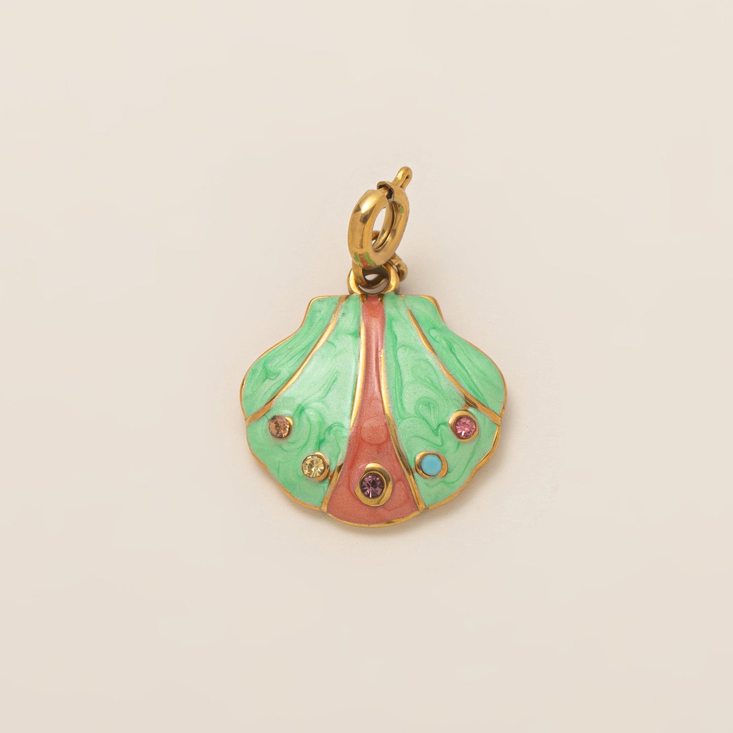 DIY Stainless Steel Starfish Flat Conch Pendant DIY Accessories Furnace Vacuum Electroplating 18K Gold Color Retention