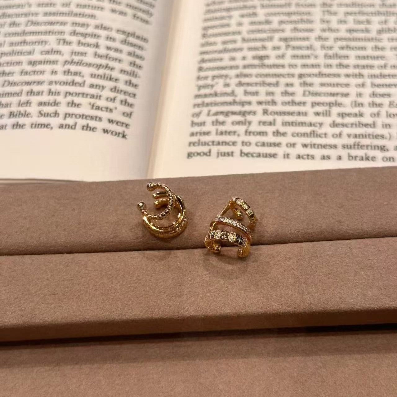 Sterling Silver S925 Real Gold Plated Ear Cuff Light Luxury High-end Exquisite Niche Jewelry Versatile