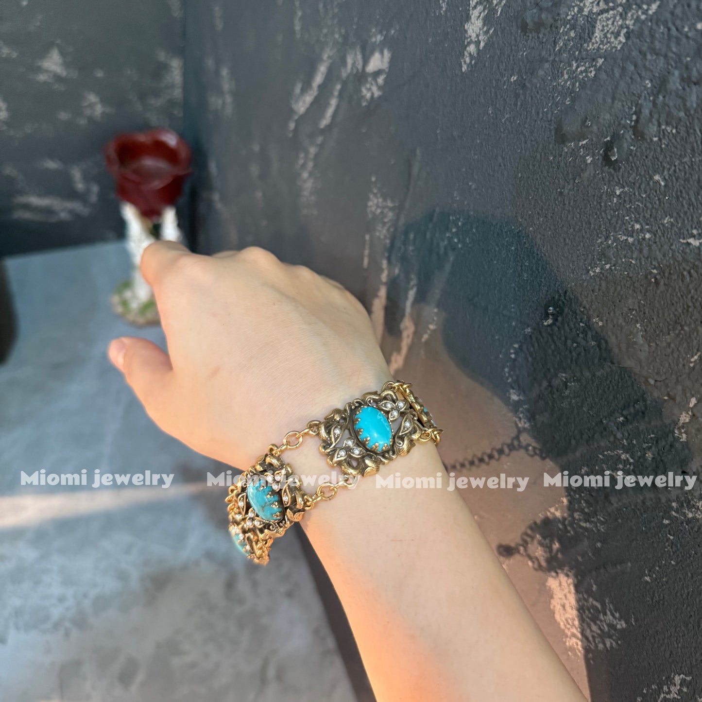 Miomi natural turquoise vintage bracelet