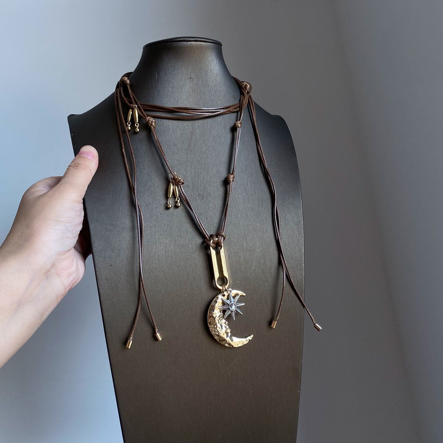 Moon star necklace witch whimsical
