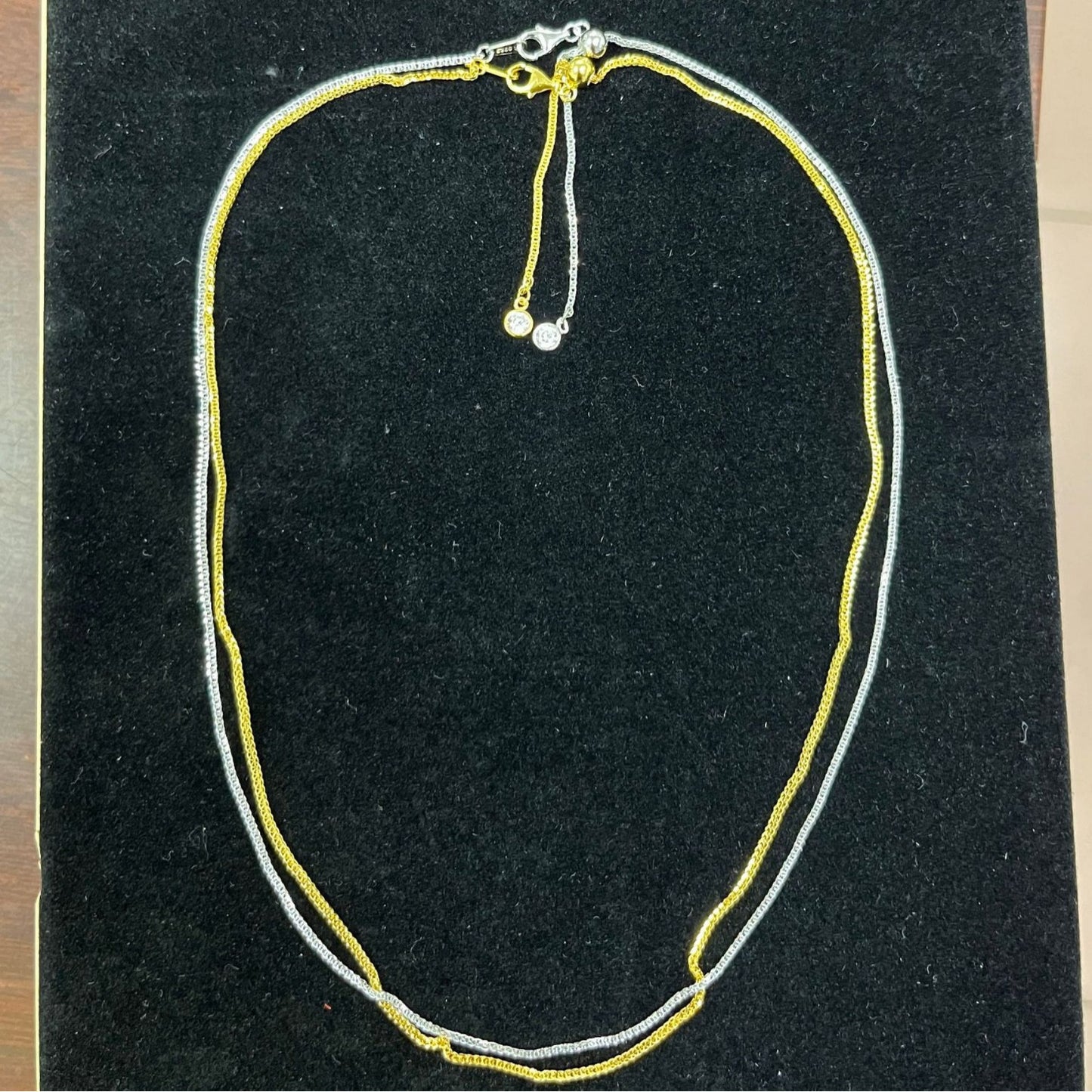 Pure Silver S925 Chopard Chain Adjustable Length Necklace Sweater Chain Versatile