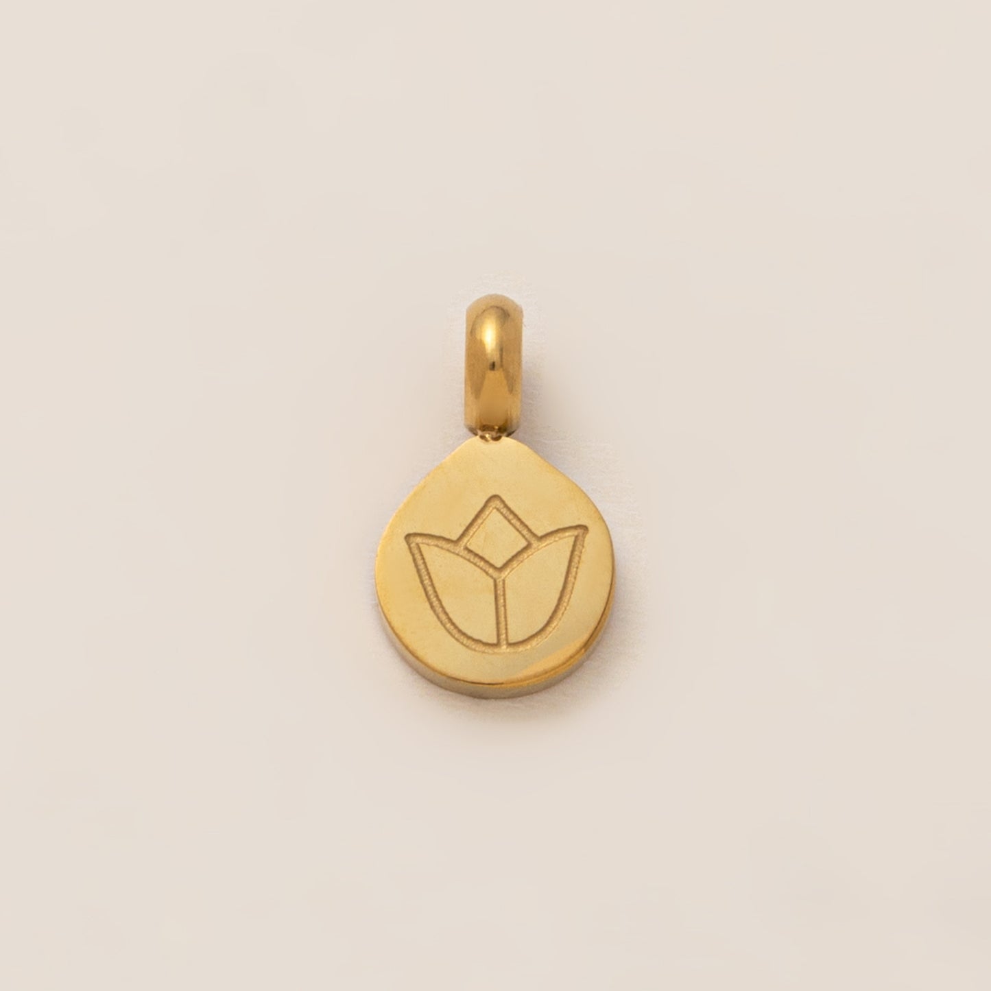 DIY Stainless Steel Mini Elephant Lotus Heart Single Pendant Necklace Furnace Vacuum Electroplating 18K Gold Color Retention