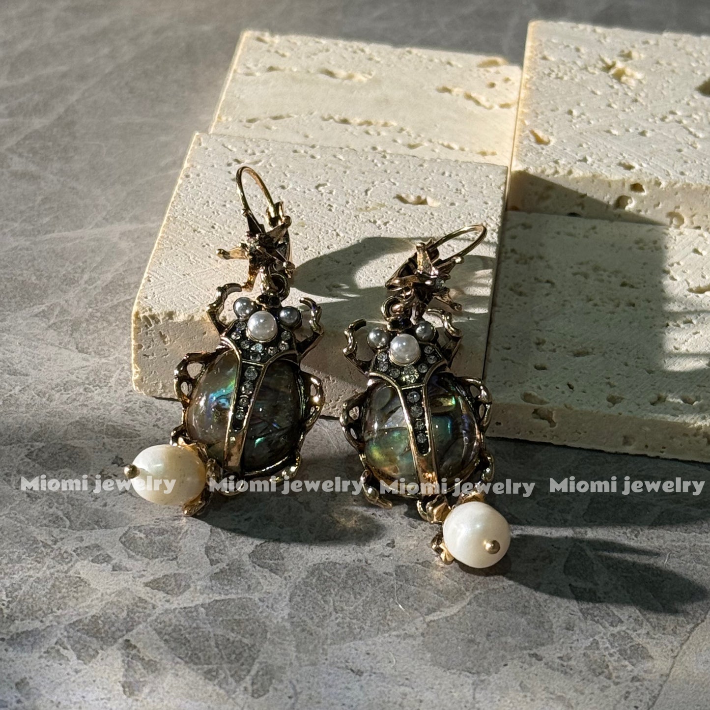gothic whimsical design bugs earring vintage