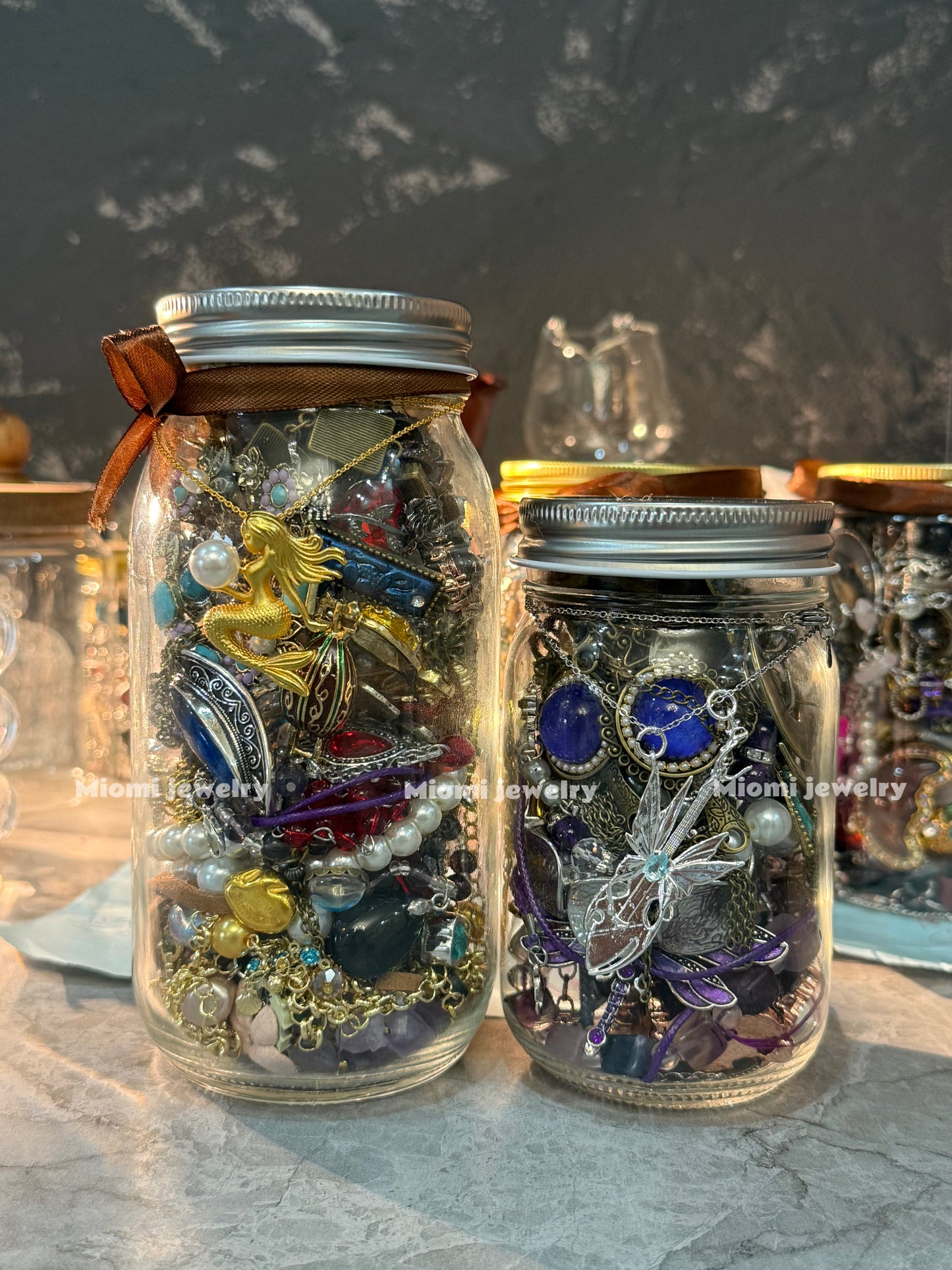 【Hot selling】customized mystery jewelry jar(glass jar)700ml/400ml
