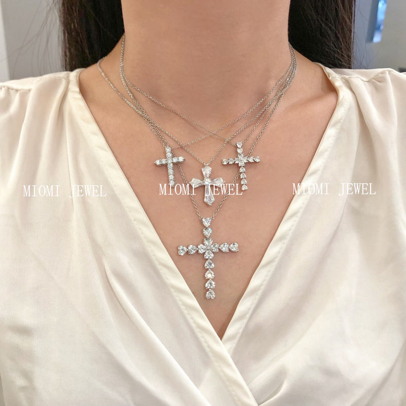 INS Style S925 Sterling Silver Necklace for Women with Zircon Inlay, Personalized Fashion Versatile Women's Collarbone Chain, Direct from Manufacturer