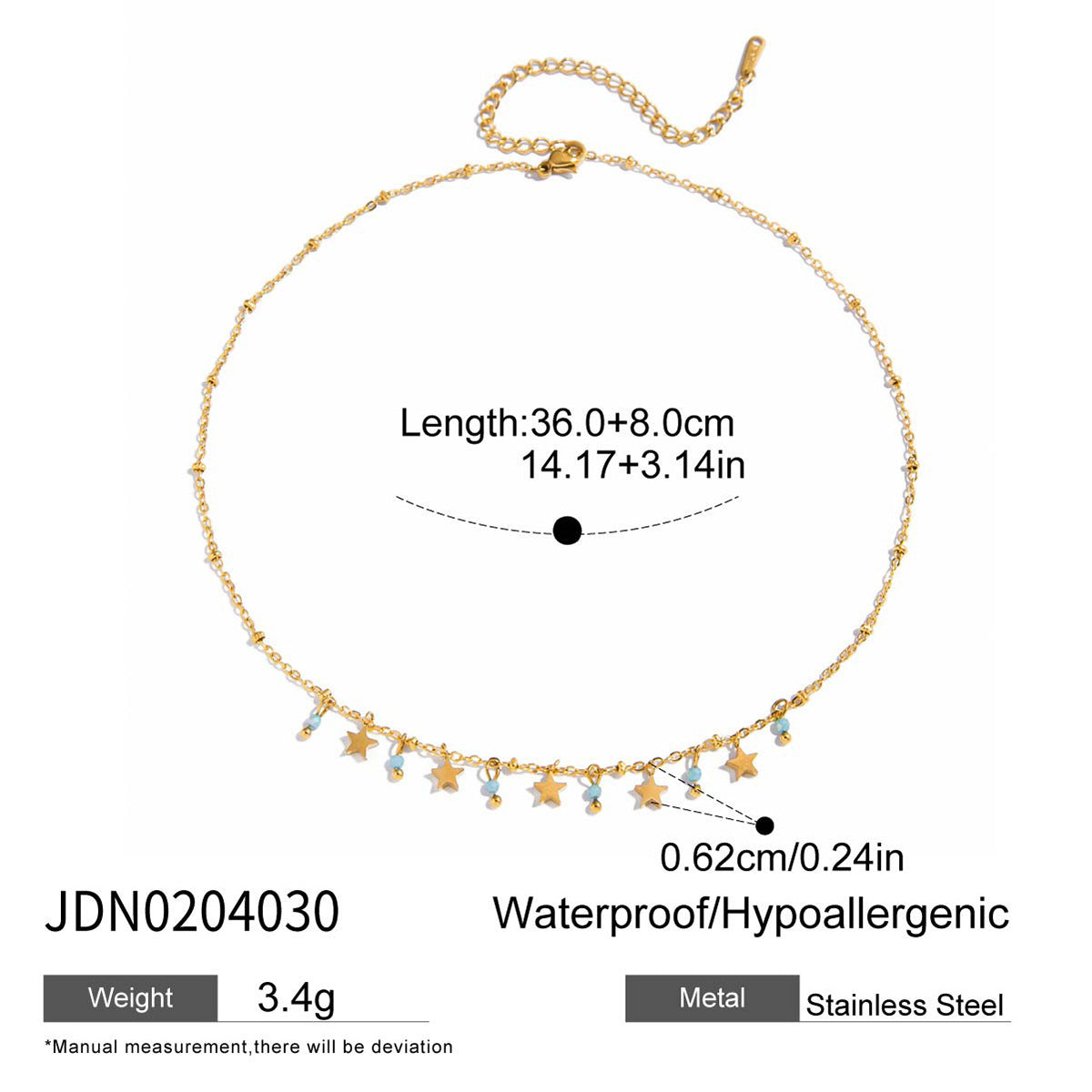 Titanium Steel Zircon Necklace for Women, Light Luxury High-End Clavicle Chain, Non-Fading Stainless Steel Jewelry