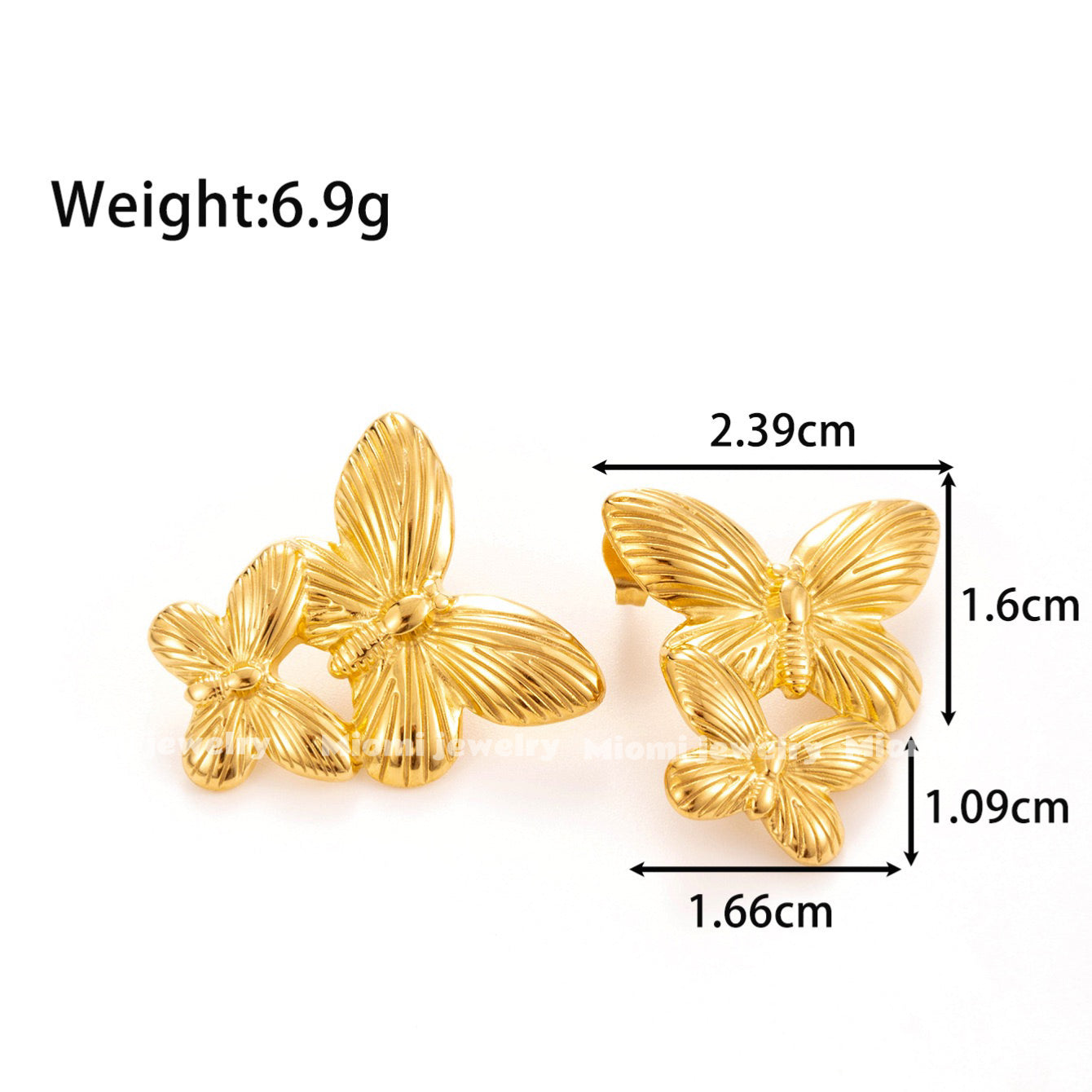 18k gold plated earring