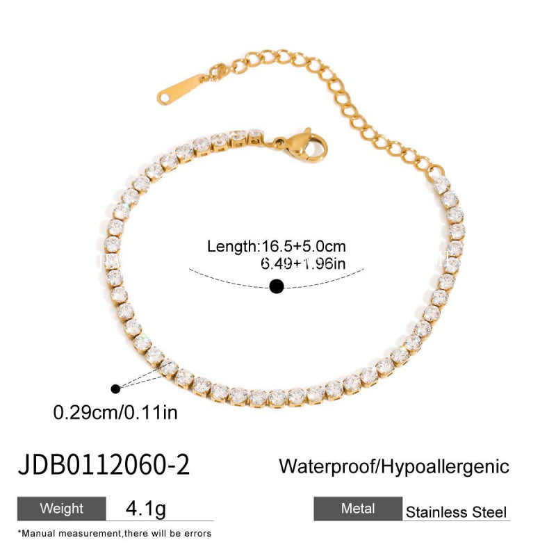 Stainless Steel Bracelet for Women, Non-Fading Jewelry, Light Luxury High-End Feel, Titanium Steel Hand Accessories