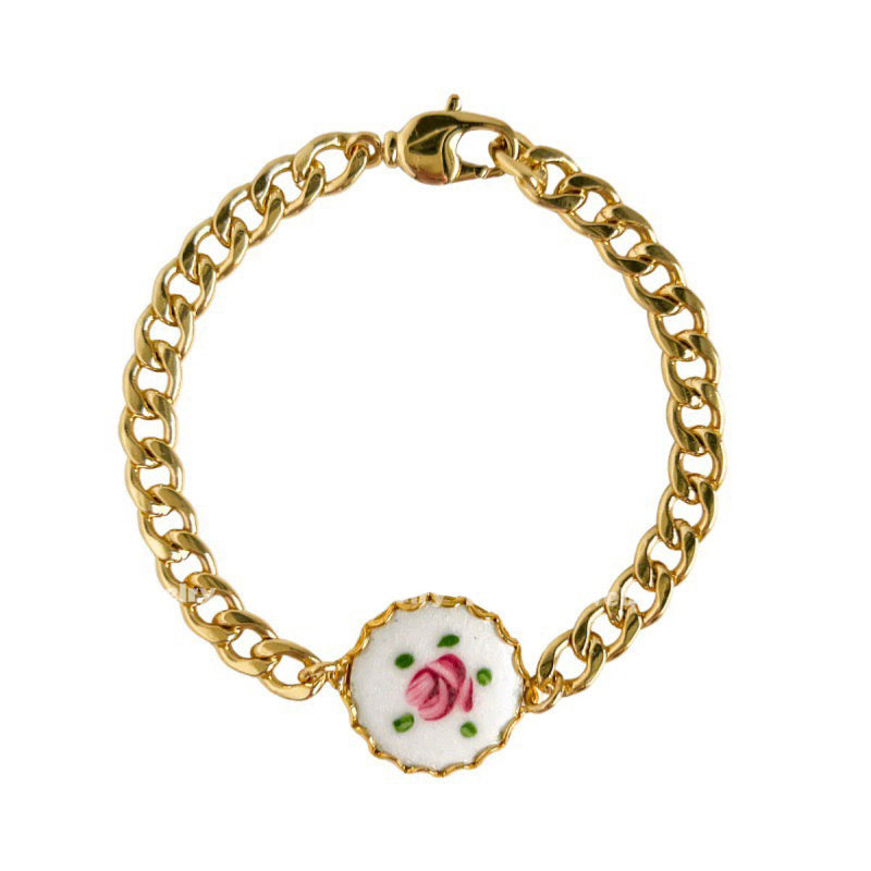whimsical 18k gold stainless steel bracelet fairy vintage