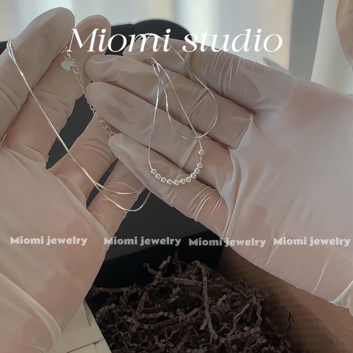 Miomi S925 silver beads necklace