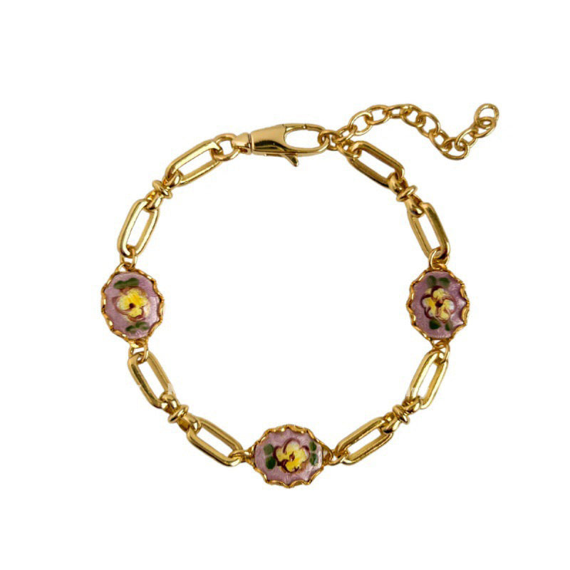 whimsical 18k gold stainless steel bracelet fairy vintage
