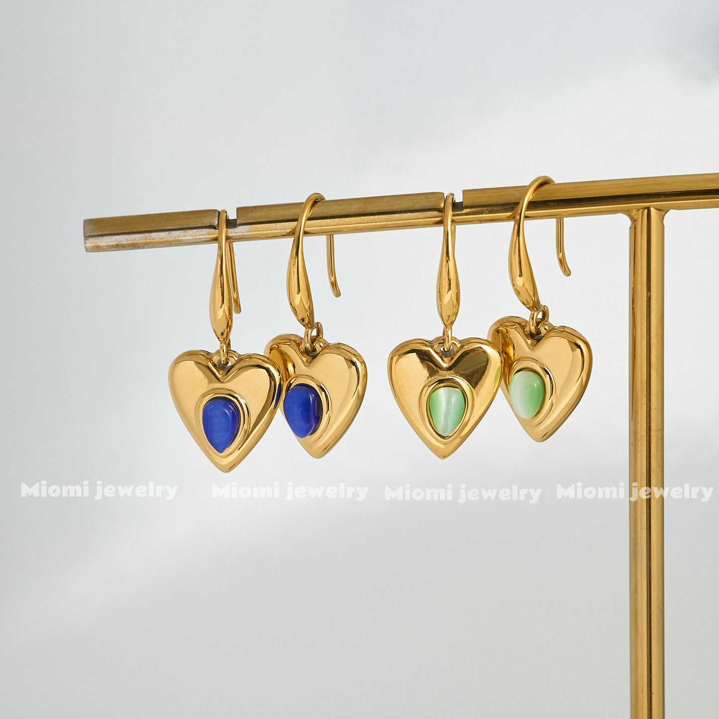 18k gold plated silver earring