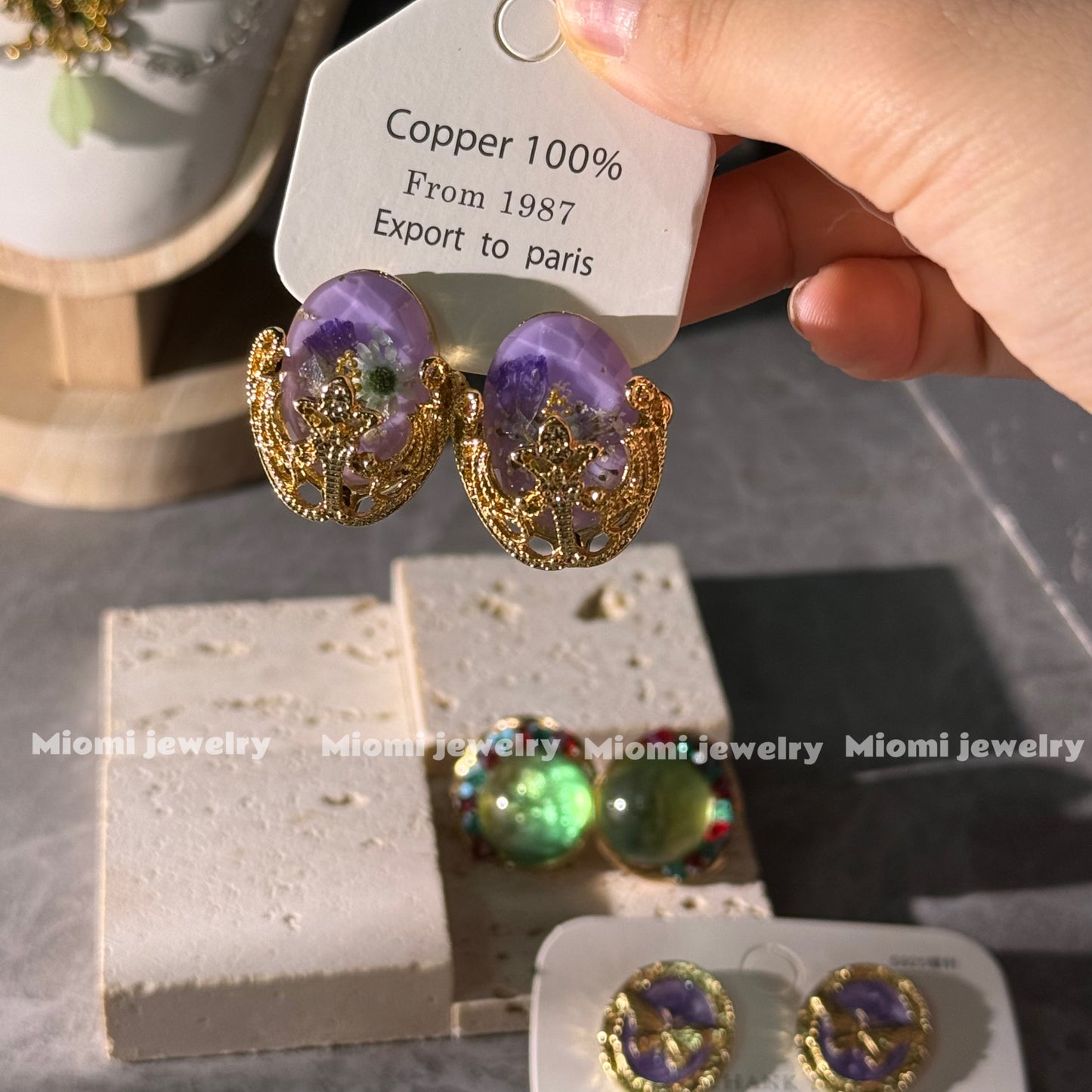 Fairy witch whimsical vintage earrings