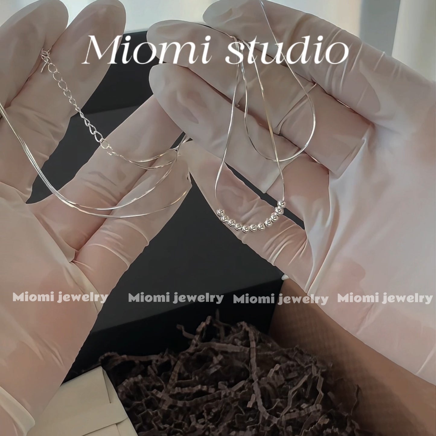 Miomi S925 silver beads necklace