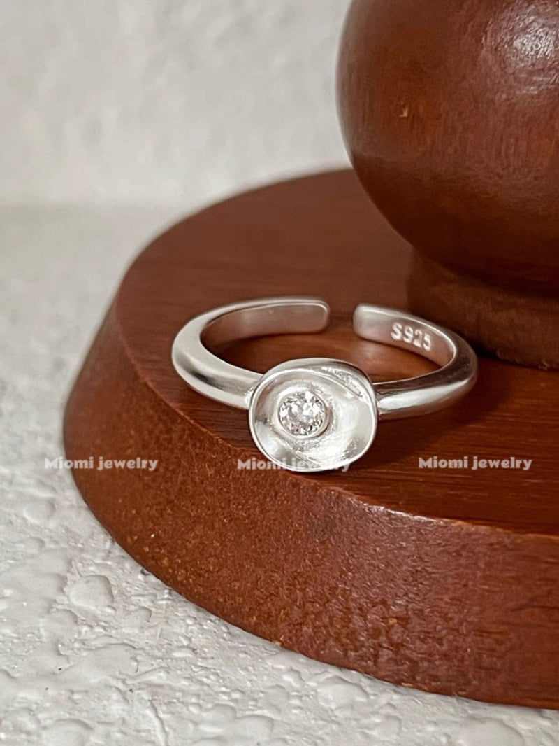 2pcs S925 Sterling Silver Unique Design Irregular Apricot Leaf Ring - Ingot-shaped, Matte, Light Luxury, High-end Sense Ring