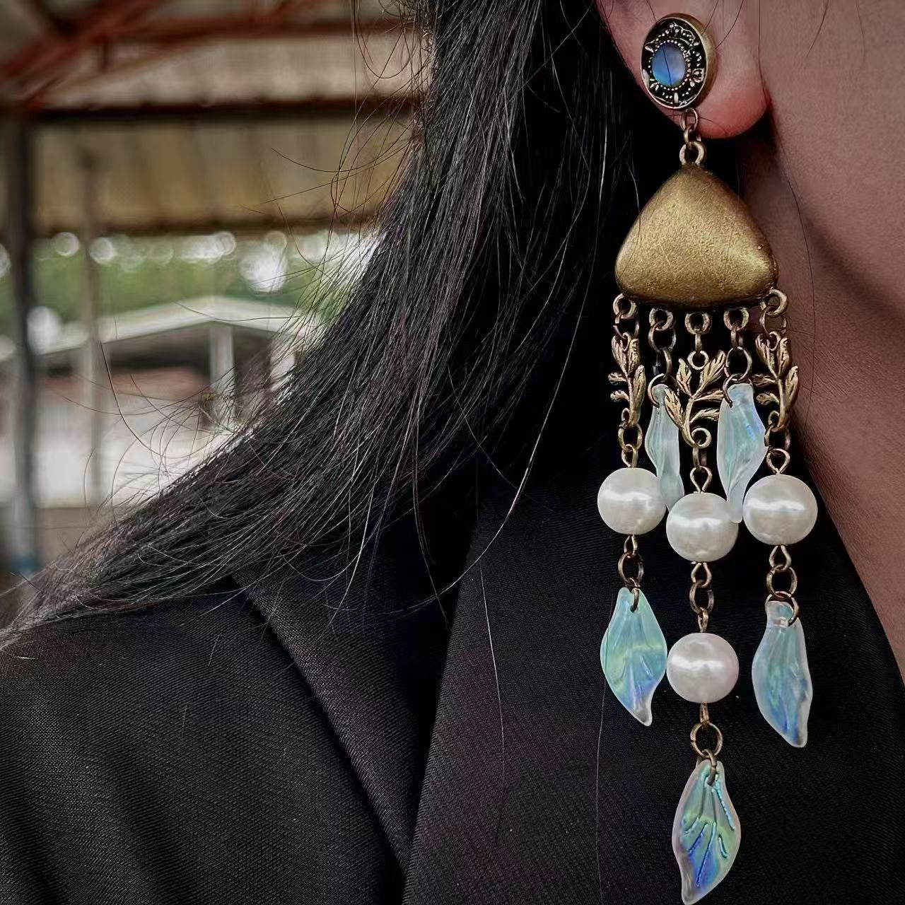 Mermaid fairy whimsical Vintage sea earring fish tail