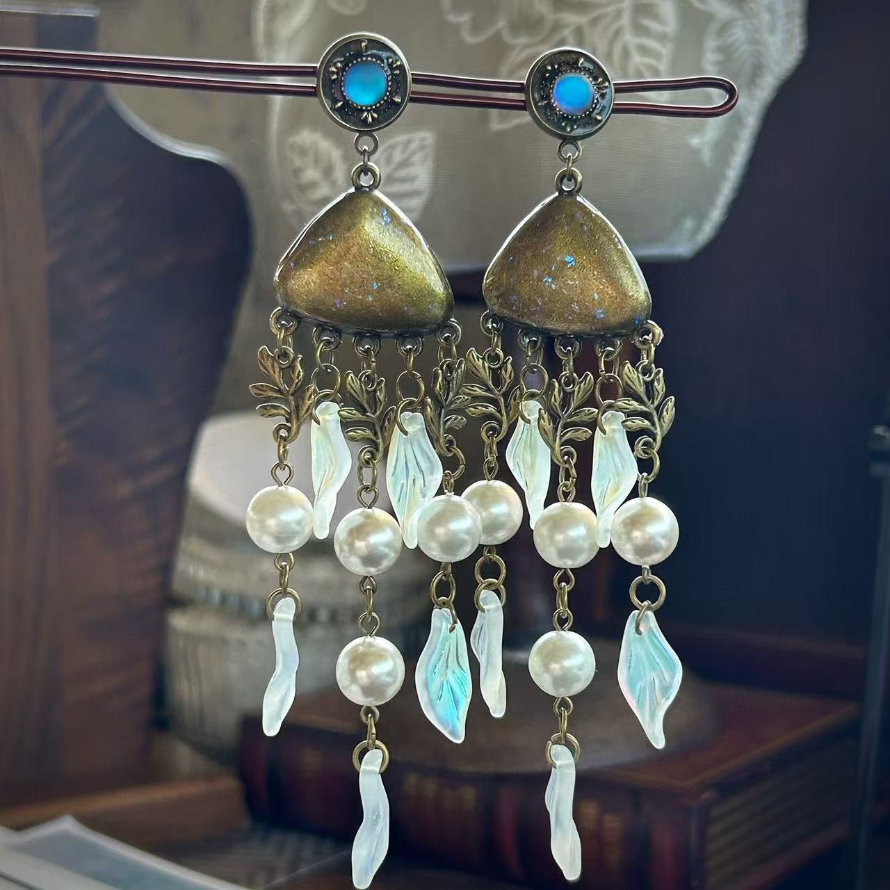 Mermaid fairy whimsical Vintage sea earring fish tail
