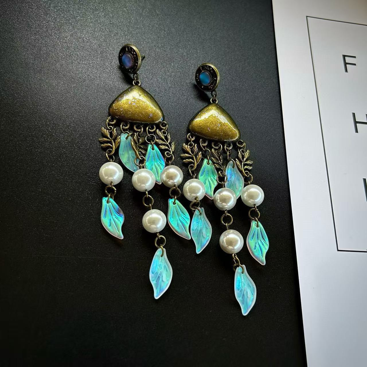 Mermaid fairy whimsical Vintage sea earring fish tail