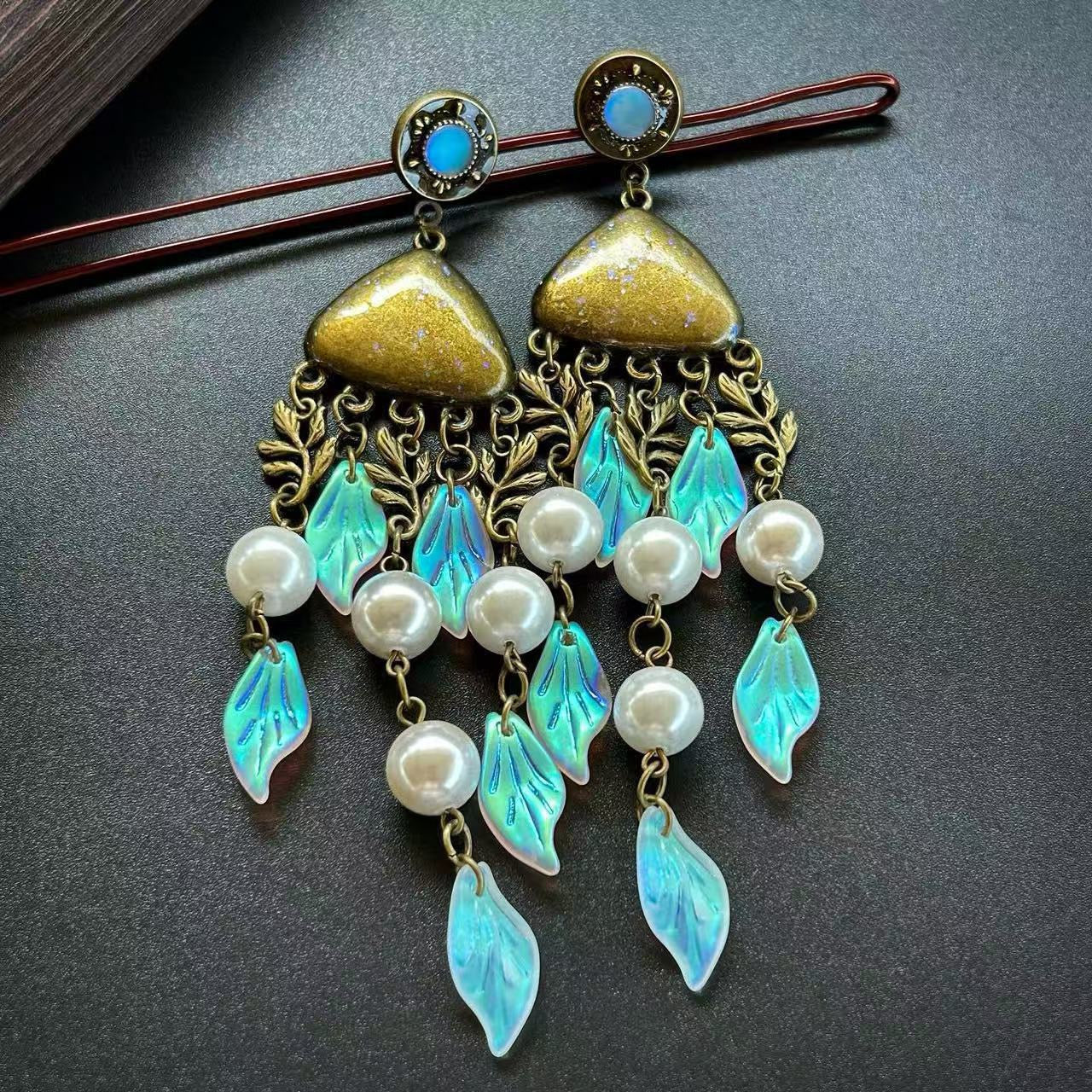 Mermaid fairy whimsical Vintage sea earring fish tail