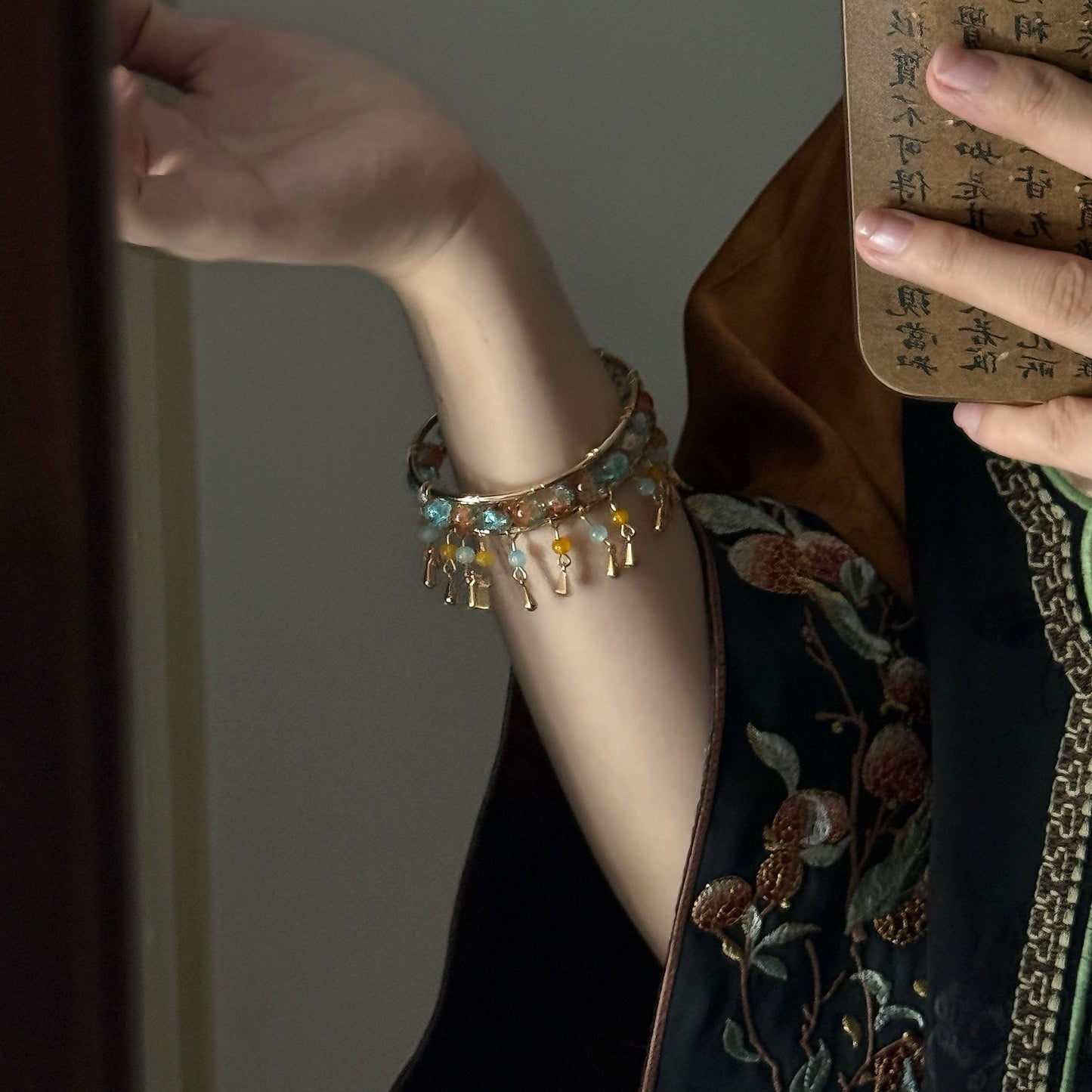 Ethnic Style Ancient Style, Super Fairy, Atmospheric, Exquisite Tassel, Flexible Open Bangle vintage fairy witchy