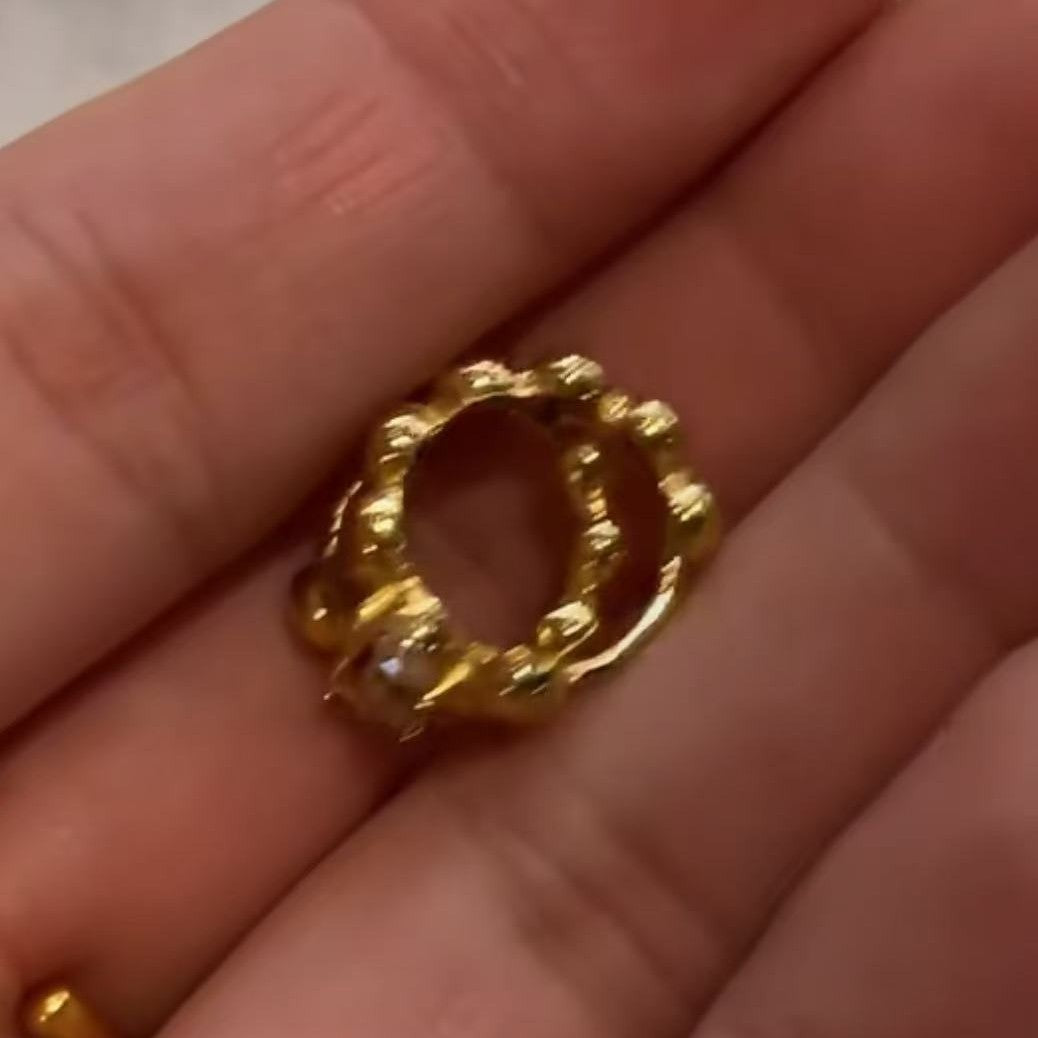 S925 Sterling Silver High Carbon Diamond Bead Earrings for Women, Unique Design Versatile Earrings