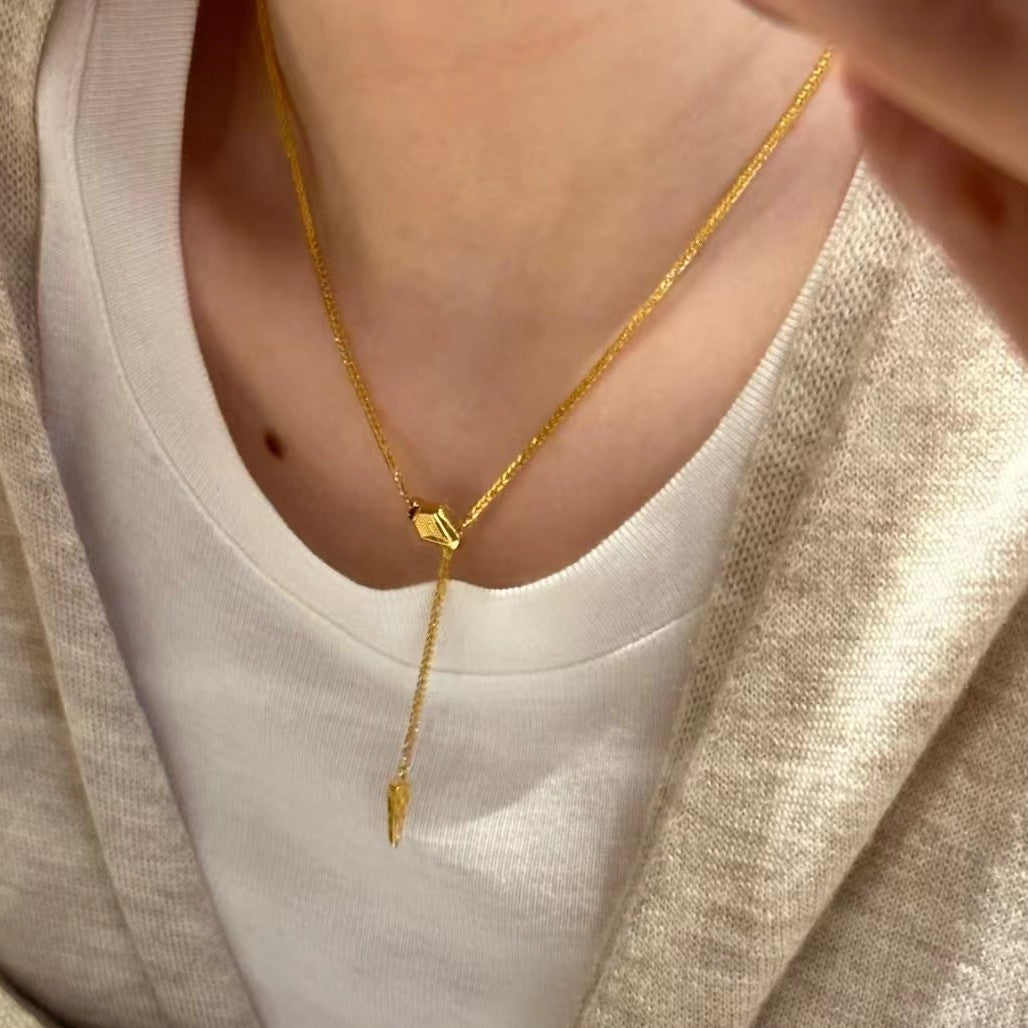 Sterling Silver s925High-end Clavicle Chain Light Luxury Snake Head Necklace Exquisite Versatile Niche Personality Design Sense