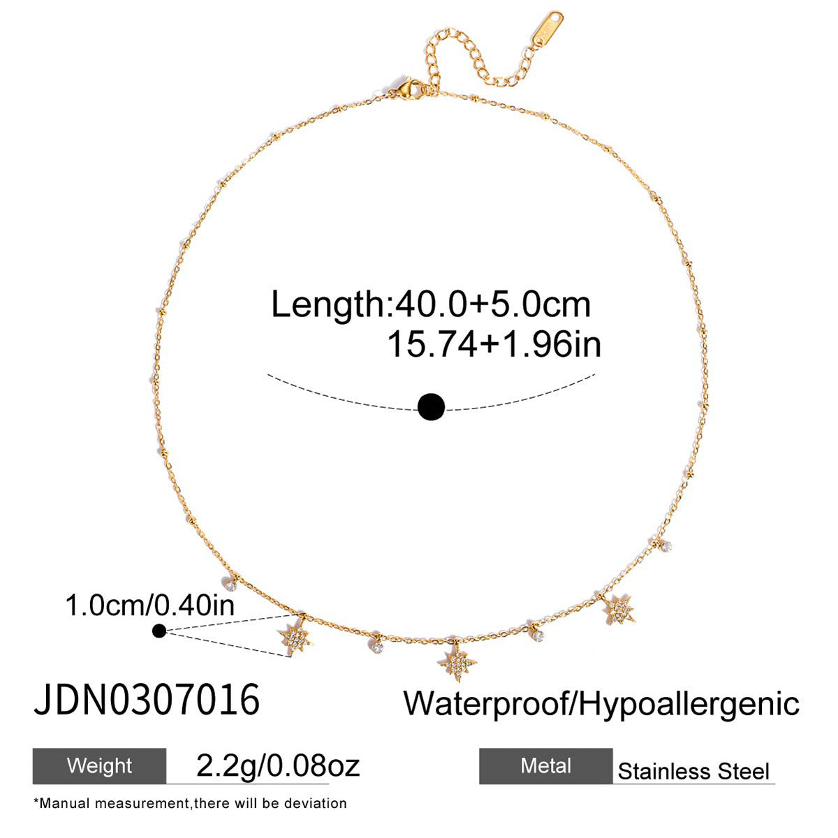 Titanium Steel Zircon Necklace for Women, Light Luxury High-End Clavicle Chain, Non-Fading Stainless Steel Jewelry
