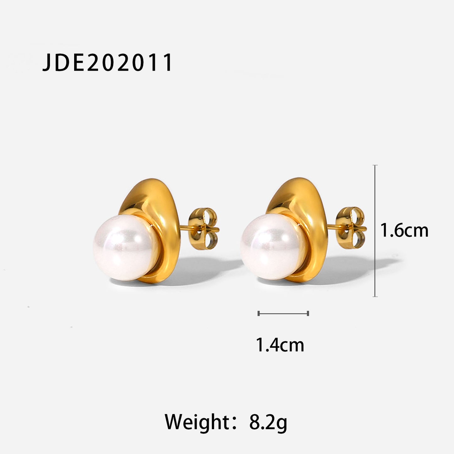 Jewelry Stainless Steel Pearl Stud Earrings High-End Ins Style Earrings Titanium Steel Ear Accessories
