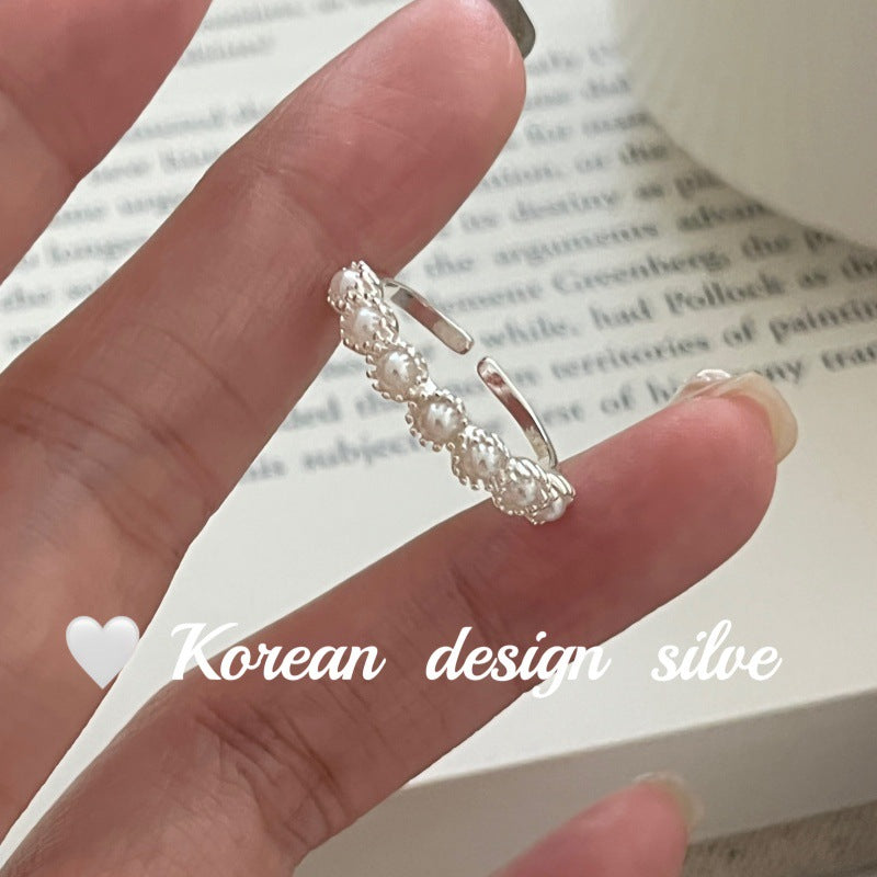 High-End Style Niche Silver Jewelry S925 Sterling Silver Personalized Pearl Jewelry Versatile Combination Set