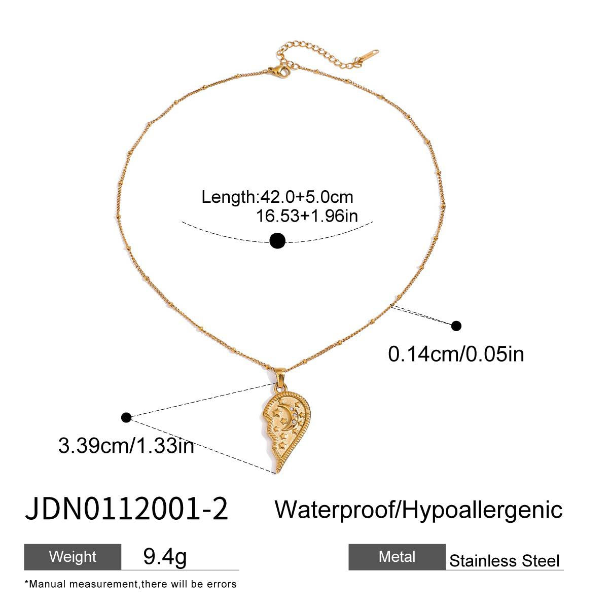 Heart Titanium Steel Necklace Light Luxury High-End Feel Accessories Non-Fading Jewelry Stainless Steel Necklace