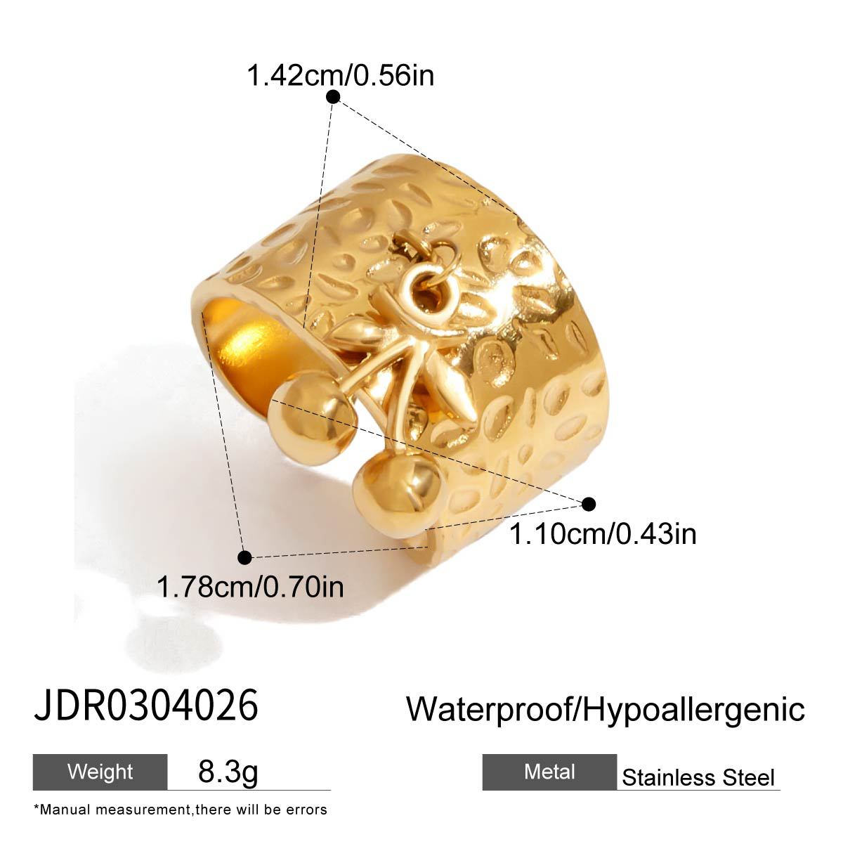 Stainless Steel Cherry Zircon Necklace Light Luxury High-end Jewelry Women's Non-fading Titanium Steel Necklace Jewelry