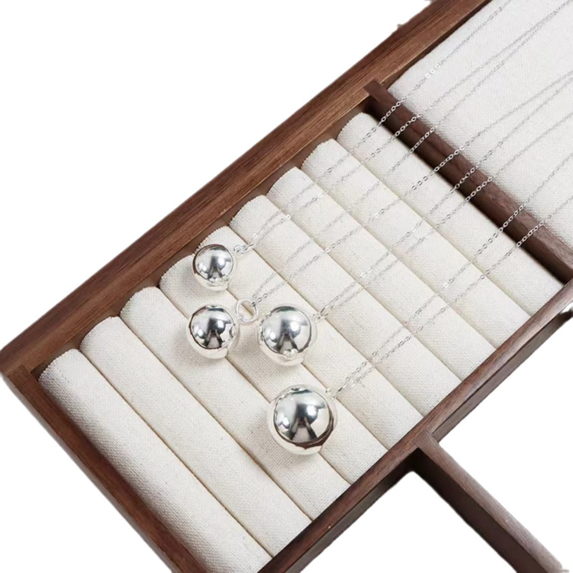 Korean Version S925 Sterling Silver New Fashion Ball Chain Sweater Chain for Women Korean Personality Casual